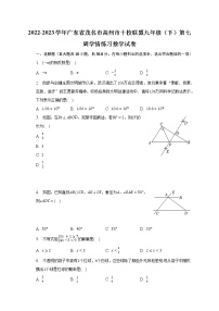 2022-2023学年广东省茂名市高州市十校联盟九年级（下）第七周学情练习数学试卷（含解析）