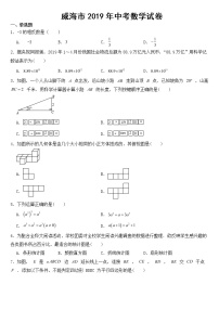 山东省威海市2019年中考数学试卷【含答案】