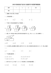 2023年河南省驻马店市八校联考中招数学模拟卷（含答案）