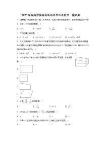 2023年海南省临高县新盈中学中考数学一模试卷（含解析）