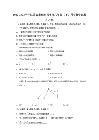 2022-2023学年江苏省泰州市兴化市八年级（下）月考数学试卷（3月份）（含解析）