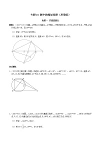 专题21 圆中的相似问题-2023年中考数学二轮复习核心考点专题提优拓展训练