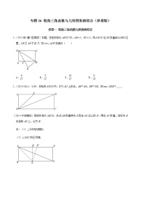 专题24 锐角三角函数与几何图形的综合-2023年中考数学二轮复习核心考点专题提优拓展训练