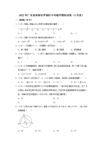 2022年广东省深圳市罗湖区中考数学模拟试卷（3月份）