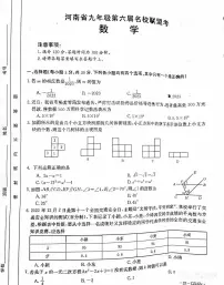 2023年河南省第六届名校联盟中考模拟考试数学试卷
