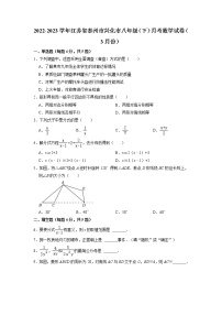 江苏省泰州市兴化市2022-2023学年八年级下学期月考数学试卷（3月份）