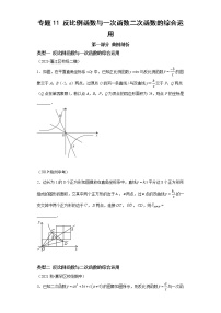 专题11 反比例函数与一次函数二次函数的综合运用-2023年中考数学二轮专题提升训练