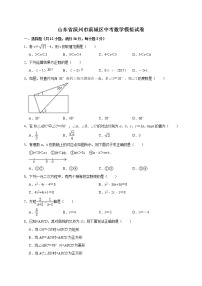 2022年山东省滨州市滨城区中考数学模拟试卷（教师版）