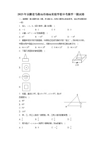 2023年安徽省马鞍山市雨山实验学校中考数学一模试卷+