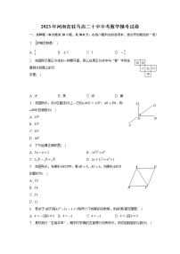 2023年河南省驻马店市第二十初级中学中考数学模考试卷（含答案）