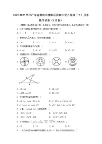 2022-2023学年广东省惠州市惠阳区沙田中学八年级（下）月考数学试卷（3月份）(含解析）