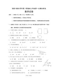 2023年广东省珠海市香洲区九洲中学中考一模数学试题