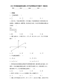 2023年河南省南阳市第二中学校等两校中考数学一模试卷