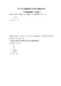 2023年人教版数学八年级下册期末复习《几何解答题》专项复习(含答案)