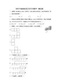 2023年海南省东方市中考数学一模试卷（含解析）