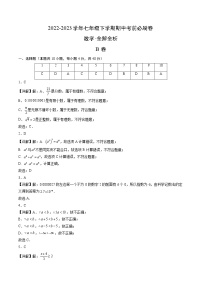 数学（沪科版B卷）——2022-2023学年数学七年级下册期中综合素质测评卷（安徽专用）（含解析）