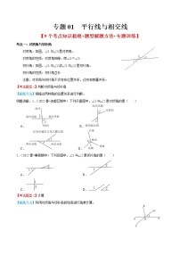 2022-2023年人教版数学七年级下册专项复习精讲精练：专题01 平行线与相交线