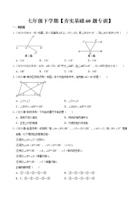 2022-2023年人教版数学七年级下册专项复习精讲精练：夯实基础60题必刷题专训（第五、六、七章）