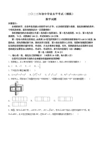 2023年山东省济宁市梁山县中考一模数学试题（含答案）