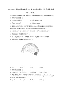 2022-2023学年河北省廊坊市广阳六中九年级（下）月考数学试卷（3月份）（含解析）