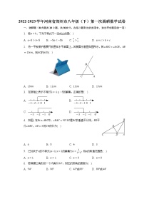 2022-2023学年河南省郑州市八年级（下）第一次调研数学试卷（含解析）