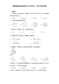湖南省娄底市涟源市2023年中考(一模)数学试题