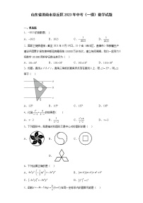 山东省济南市章丘区2023年中考（一模）数学试题