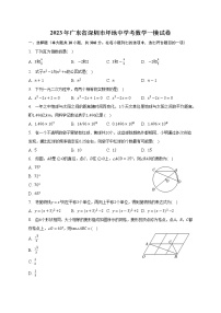 2023年广东省深圳市龙岗区坪地中学数学中考一模数学试卷（含答案）