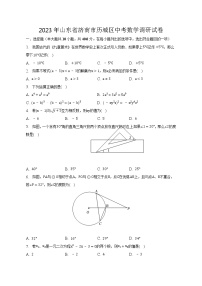 2023年山东省济南市历城区中考数学调研试卷（含答案）