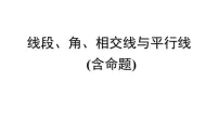 2023年中考数学一轮复习课件:线段、角、相交线与平行线(含命题)