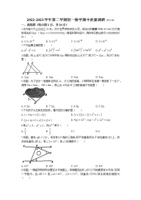 江苏省苏州市苏州高新区实验初级中学2022-2023学年七年级下学期期中数学试题(无答案)