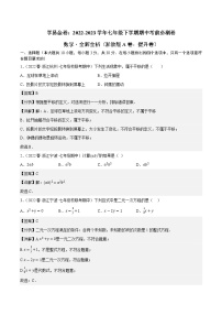 数学（浙教版A卷）——2022-2023学年数学七年级下册期中综合素质测评卷（含解析）