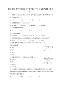 2022-2023学年广西南宁二中七年级（下）月考数学试卷（3月份）(含解析）