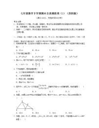 七年级数学下学期期末全真模拟卷（2）-七年级数学下学期考试满分全攻略（苏科版）