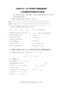 2023年福建省龙岩市上杭县初中毕业班质检数学试题（含答案）