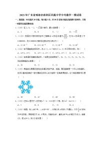 2023年广东省珠海市香洲区珠海市凤凰中学中考一模数学试题（含答案）