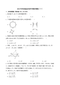 2023年四川省达州市中考数学模拟试卷（一）（含答案）