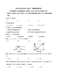 2023年苏州市苏科版初三数学一模模拟测试卷(含答案)