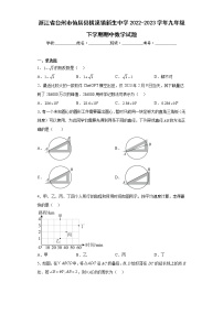 浙江省台州市仙居县横溪镇新生中学2022-2023学年九年级下学期期中数学试题(含答案)