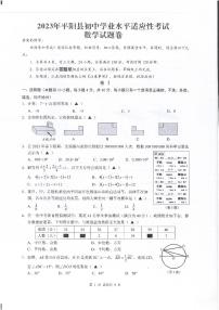 2023年平阳县湘教版初中学业水平适应性考试数学卷