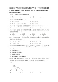 浙江省杭州市临平区2022-2023学年下学期八年级期中数学试卷