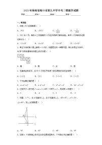 2023年海南省海口市第九中学中考二模数学试题