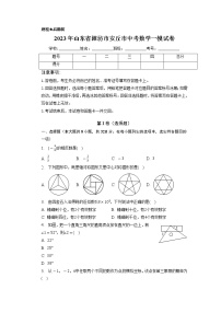 山东省潍坊市安丘市2022--2023学年下学期九年级学情诊断数学试题