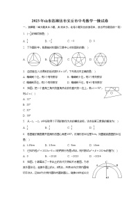 2023年山东省潍坊市安丘市中考数学一模试卷(含解析）