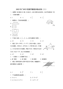 2023年广西中考数学模拟训练试卷（三）(含解析）