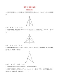 中考数学一轮复习随堂练习第4章几何初步与三角形第4节《等腰三角形》(含答案)