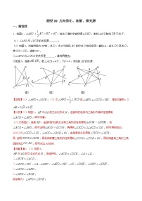 中考数学二轮复习专题训练题型09 几何类比、拓展、探究题（教师版）