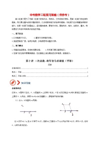 中考数学压轴题满分突破训练  专题10 二次函数-将军饮马求最小值（平移）