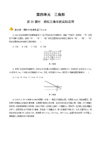 中考数学一轮复习课时练习第20课时  相似三角形的实际应用 (含答案)