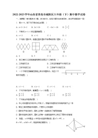 2022-2023学年山东省青岛市城阳区八年级（下）期中数学试卷（含解析）